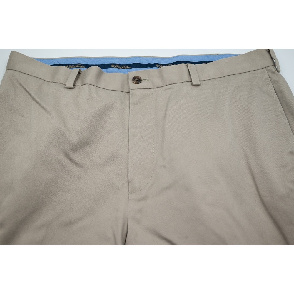 Brooks Brothers Clark Fit Advantage Chino Khaki Pants Mens W36 L31 Lightweight